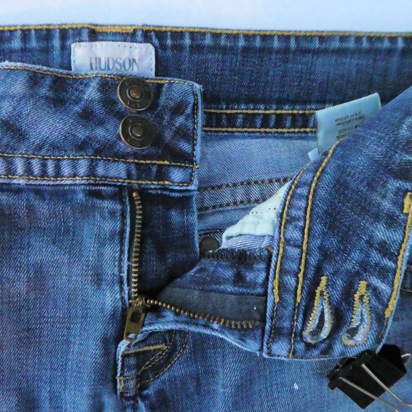 Hudson Denim Jean Cutoffs Shorts Mid Rise Blue - Picture 6 of 11